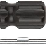 Отвертка 6x40 мм ph2/sl6 с переставным жалом "коротыш", crv сталь, черная пластиковая ручка 56207